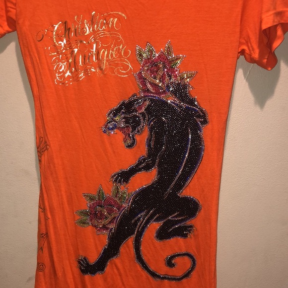 Vintage Christian Audigier Bling RARE Tee - Picture 9 of 11